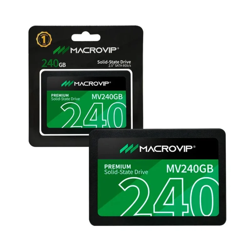 SSD 240GB Macrovip, Sata 3 6GB/s, 2.5 Polegadas, Leitura 520mb/s, Gravação 450mb/s - MV240GB